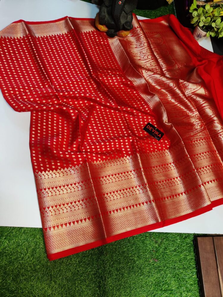 Banarasi handloom semi dupion soft silk fancy saree
