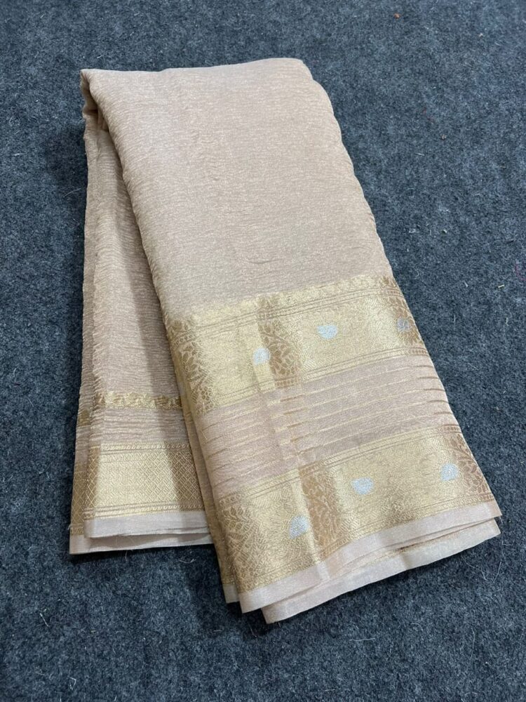 Banarasi half pure tissue fabric